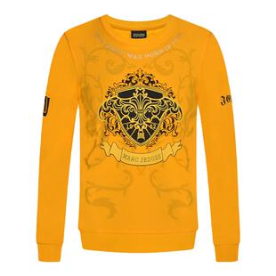 JEDOSS/爵迪斯男装秋冬新款经典烫金烫印无帽套头卫衣B0243BS