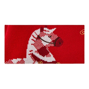 全棉时代儿童毛衣男童女童针织衫红色毛衣新年圣诞春节全棉新款