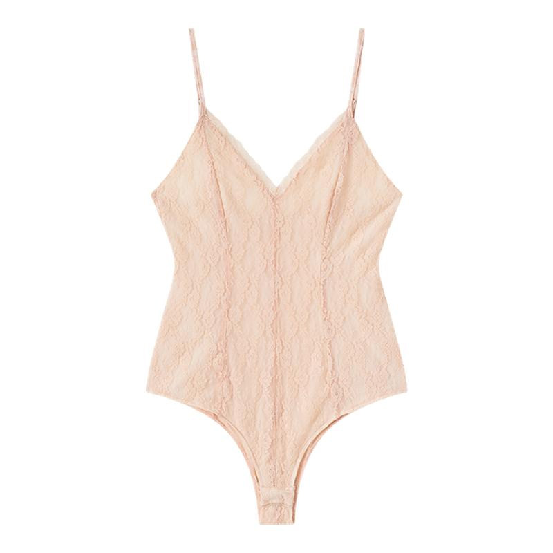 蕾丝复古法式吊带连体衣