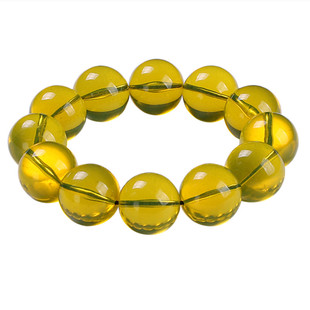 多米尼加蓝珀手串变光变蓝色透明金蓝珀浮盐水过荧光琥珀蜜蜡手链