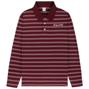 [春夏新品]Sporty&Rich 女士时尚撞色条纹松弛感长袖Polo衫卫衣
