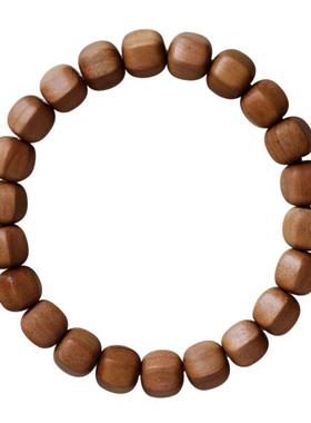 老山檀香木六角珠情侣款文玩饰品