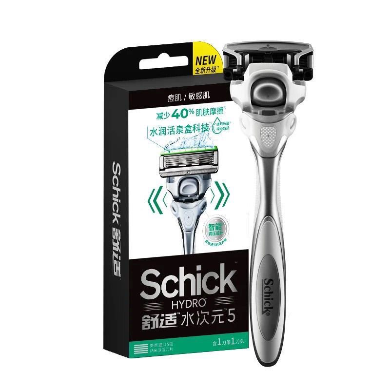 Schick舒适水次元5智能调压款手动剃须刮胡刀男士水润痘敏肌剃胡