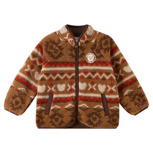 PawinPaw卡通小熊童装25年秋冬新款男女宝宝拉链立领针织外套夹克