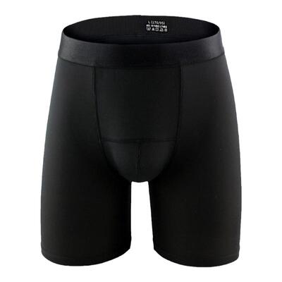 男士加长运动冰丝高弹大码平角裤