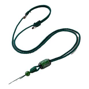 碧玉吊坠挂绳翡翠观音貔貅挂件绳手工12股编龙鳞玉佩手编项链绳子