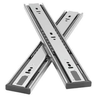 固特 抽屉轨道阻尼缓冲轨道滑道不锈钢静音三节抽屉滑轨导轨