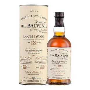 Balvenie/百富12年双桶700ML双瓶装苏格兰单一麦芽威士忌进口洋酒