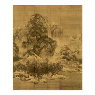 1:1北宋 范宽 雪景寒林图 高清国画教学大图临摹范本绘画艺术教材