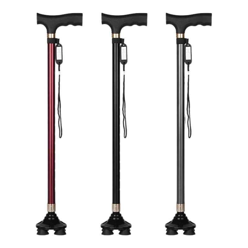 老人防滑拐杖手杖大四脚拐棍助行器轻便医用捌杖老年人走路康复