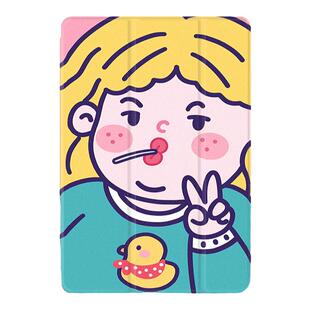 原创卡通iPad Air3保护套mini2平板壳pro11全包10.2笔槽5迷你4薄6