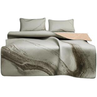 塔山巨厚稀牛皮头层真皮凉席高端彩绘牛皮软席三件套床垫牛皮席子