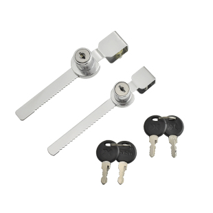 免打孔玻璃锁锯齿锁玻璃门锁橱柜推门锁扣猫柜展示柜玻璃门中间锁