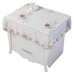 床头柜盖布巾欧式床头柜蕾丝盖巾布艺防尘罩小桌布简约万能小盖巾