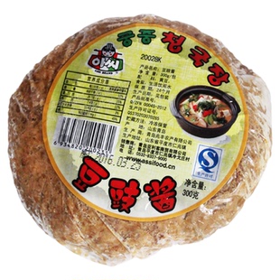 韩国风味臭酱300g豆豉酱 朝鲜族清麴酱清国酱韩式大酱汤用冷冻品