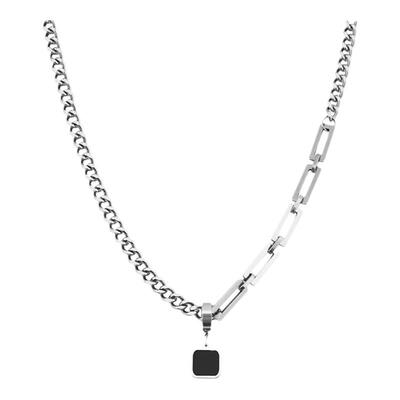 钛钢古巴链男女可当耳环