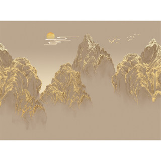 壁纸轻奢2026新中式山水壁布电视背景墙壁画客厅沙发墙布装饰墙纸