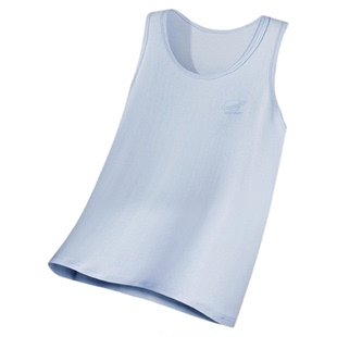 三枪纯棉中大童儿童背心夏季内搭新疆棉纯色打底上衣男童女童圆领