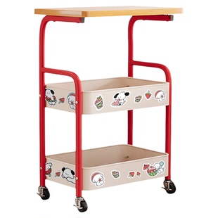 中古可移动小推车收纳置物架床头柜客厅沙发边几茶几零食收纳架子