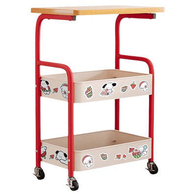 中古可移动小推车收纳置物架床头柜客厅沙发边几茶几零食收纳架子