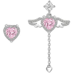 ZEGL丘比特之心耳环女小众设计感耳钉925银针耳饰七夕礼物送女友