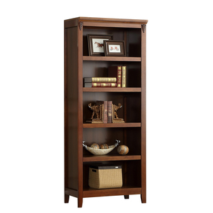 美式书橱实木书柜组合一体整墙落地书架家用客厅储物收纳置物柜