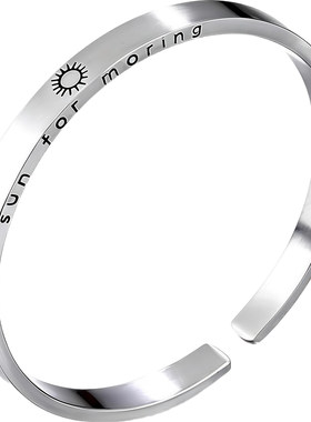 老银匠s999足银太阳男士开口手镯