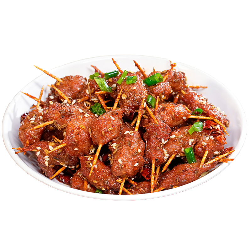 牙签牛肉250g酒店特色冷冻半成品小吃美食私房菜小炒餐饮食材商用