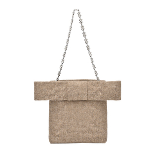 Sei Carina Y毛呢链条公主包女手提包手拎包时尚百搭秋冬新款腋下