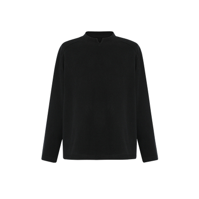 二十二号穿搭显肩宽小V设计款冬季保暖德绒内搭打底衫男士长袖T恤