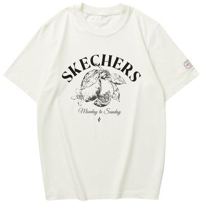 Skechers斯凯奇2024年夏季新款男女同款中性风短袖透气圆领T恤衫