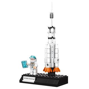 万格太空航天飞船系列拼装小颗粒积木模型 火箭航空卫星火星探险