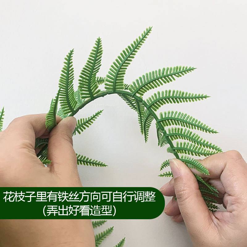 餐厅工程绿化植物藤蔓仿真波斯垂藤条绿条垂叶植壁挂蕨类仿真吊