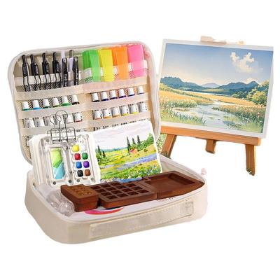 便携水彩颜料绘画套装带本子