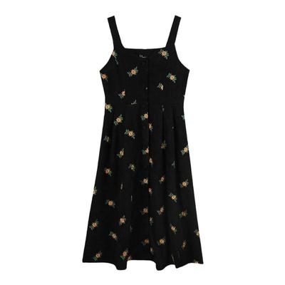 秋冬灯芯绒背带连衣裙