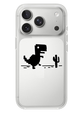 简约小恐龙适用于iPhone17PROMAX卡通16PROMAX苹果透明手机壳15恶搞14创意13个性12适用小米17PROMAX华为OPPO