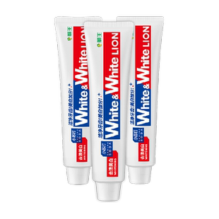 LION狮王WHITE&WHITE大白葡萄柚小苏打美白牙膏去渍180g×3支