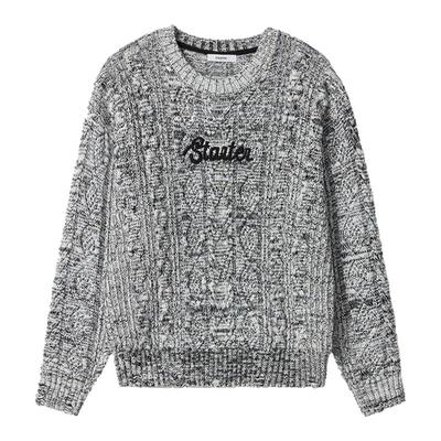 STARTER圆领毛衣2025冬季新款男宽松绵羊毛保暖休闲女生卫衣上衣