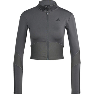 Adidas/阿迪达斯官方正品HYG RIB TRACK J女士紧身健身外套JN2656