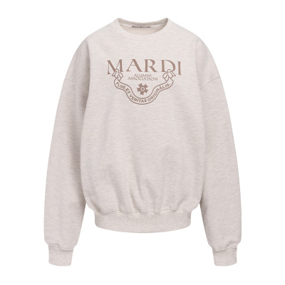 MardiMercredi字母徽章印花卫衣