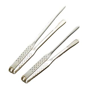 onlycook长柄316L不锈钢烤肉夹烧烤食品食物夹厨房专用煎牛排夹子