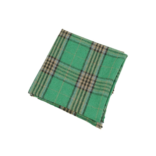 复古绿色学院风格子精纺全羊毛呢布料西装风衣设计师服装面料A