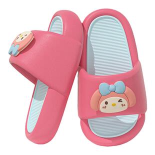 儿童拖鞋女童2026新款室内厚底可爱卡通踩屎感防滑外穿宝宝凉拖男