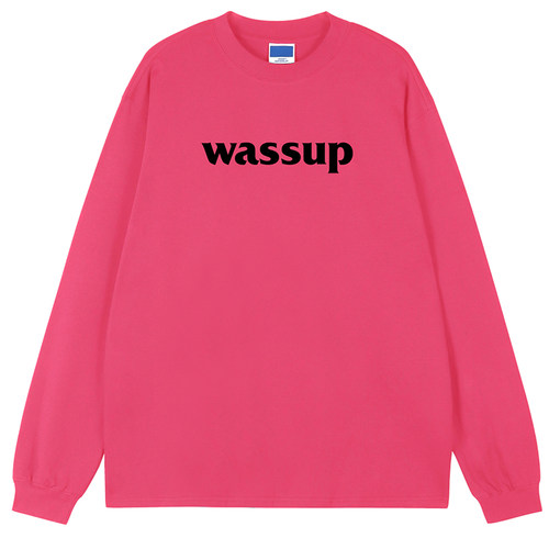 WASSUP潮牌长袖t恤男纯棉宽松休闲美式打底衫圆领上衣情侣衣服女
