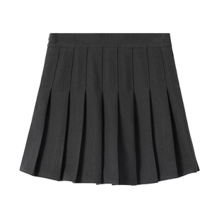 百褶裙女2024新款春秋冬夏季毛呢半身裙高腰a字显瘦小个子jk短裙