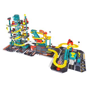 恐龙轨道车小火车盘山公路停车场滑行变形闯关大冒险儿童益智玩具