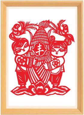 纯手工作品农耕民俗丰收剪纸成品