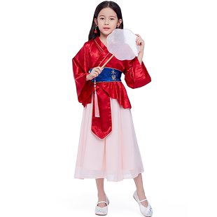 Dreampartybox花木兰豪华礼服女童汉服拜年服新中式古风大唐公主