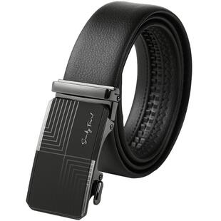 HLA/海澜之家纯色皮带2026新款自动扣合金扣头商务绅士纯色腰带男