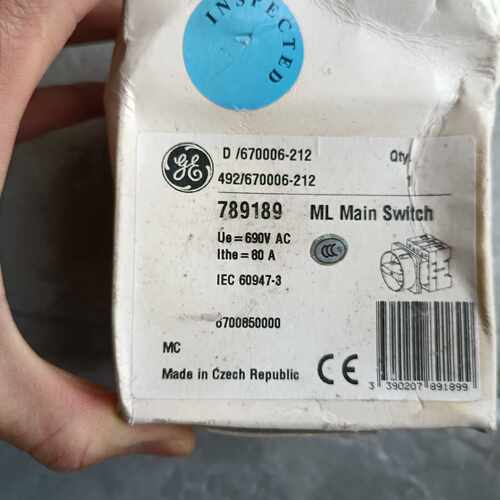 议价GE通用电气 ML2-670 负荷隔离开关 80A 690V维修